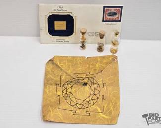 1920  Gold Flakes, Gold Replica Stamp  More 