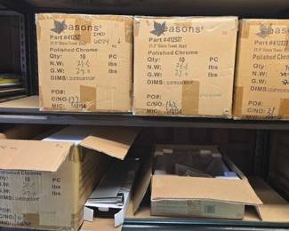 6024  NEW 40 Glass Towel Shelf and 1 Stainless Steel Wall Niche 