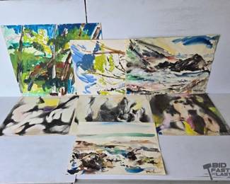 3128  7 William Firschein Paintings 