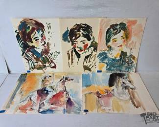 3144  5 William Firschein Paintings 