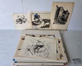 3168  12 William Firschein Paintings 