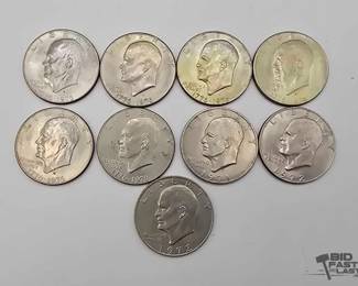 1510  9 Eisenhower Dollars 