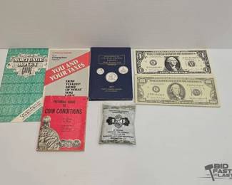 1598  Financial and Monetary Books, Large Replica Reserve Notes  Currency Shreddings 