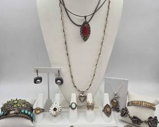 900  Sterling Silver Necklaces, Pendants, Bracelets, Earrings  Rings, 280g 