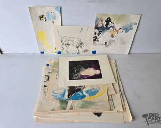 3142  29 William Firschein Paintings  Drawings 