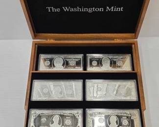 1252  6 Quarter Pound .999 Fine Silver Dollars with COA 
