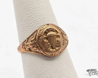 804  10k Gold U.S. Paratrooper Ring, 3.4g 