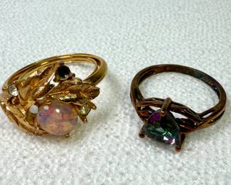 Costume gemstone rings