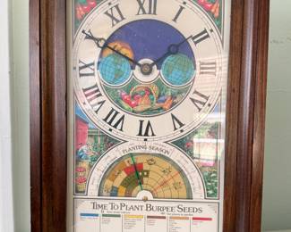 Atlee Burpee Co. wall clock