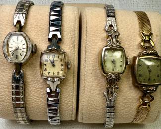 Vintage women's watches by Waltham, Lady Hamilton, Elgin and more