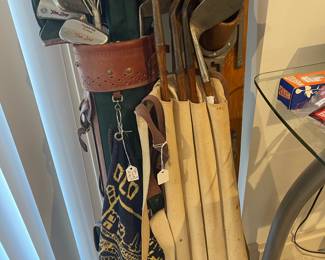 Old golf clubs.