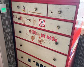 solid wooden dresser. matching set with shorter, squatter one