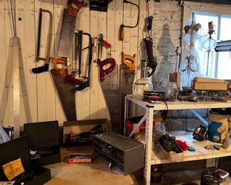 lots of tools, hardware, lamps, etc