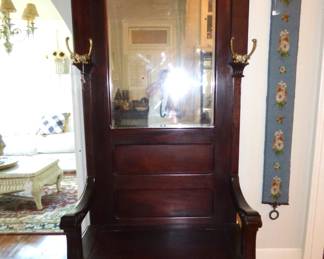 Antique mahogany Hall Tree