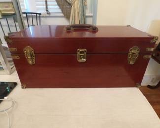 Antique Tackle Box with Bakelite Handle with Vintage Lures inside (See next picture)