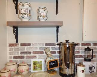 Desert Rose Canisters, Large coffee Urn, etc