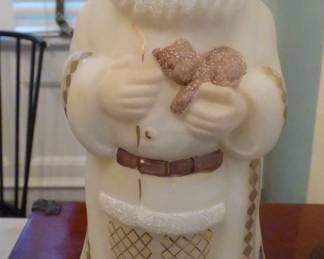 Fenton Santa Holding a Cat Signed by artist (See next picture)