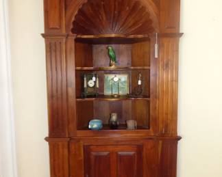 Gorgeous Antique Shell Motif Bookcase