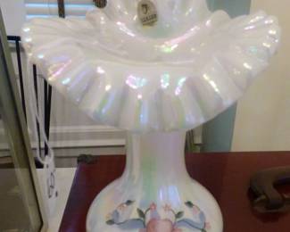 Fenton Jack In the Pulpit Vase Signed by Artist (See Next Picture)