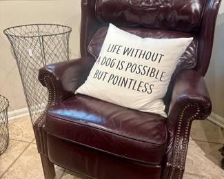 Leather recliner