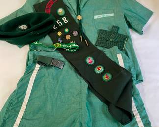 Vintage Girl's Scout uniform...additional vintage Girl's Scout items are also for sale