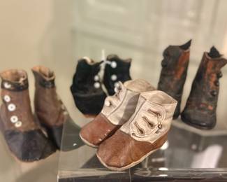 Antique children's shoes and boots