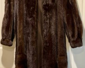 Jordan Marsh mink coat; 50” length