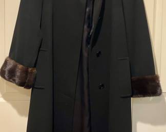 Marvin Richard coat with mink collar