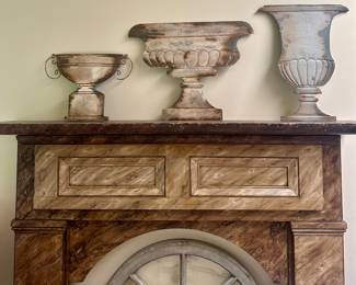 Painted fireplace surround