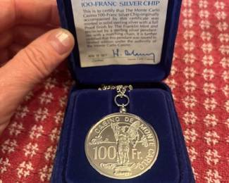 sterling coin from Monte Carlo casino