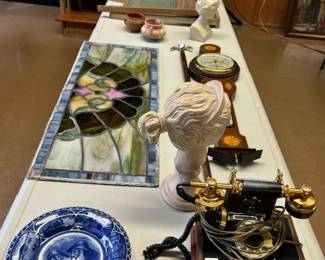 stained glass & other items