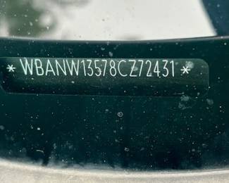 VIN number for the BMW