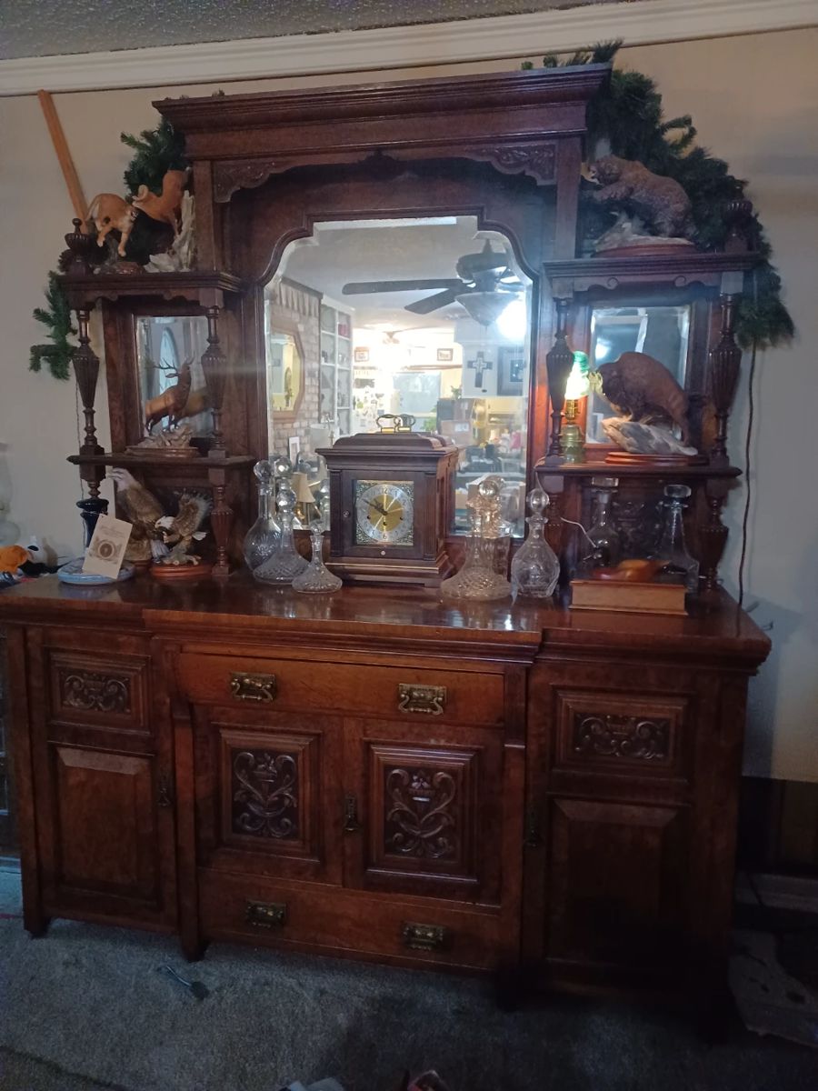 Antique Walnut Victorian sideboard