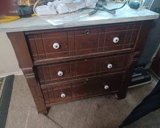Antique dresser with marble top
