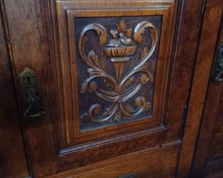 Front panel detail of sideboard