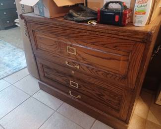 Wood file cabinet