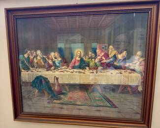 Item #91 - Framed "Last Supper" Lithograph $40