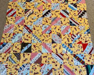 Flannel "Fire Trucks & Cowboys" Quilt Top