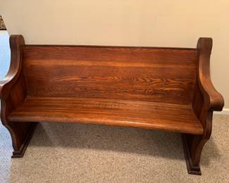 Item #35 - 68" Church Pew $300