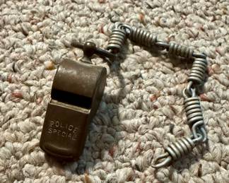 Brass Police Whistle