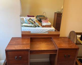 Item #6 MCM Dresser w/Mirror $80 / 44.5"W x 17"D x 58.5"H