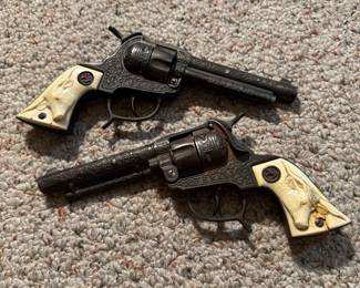 Item #69/Item #70 1950s Hubley Texan Cast Iron Cap Guns - sold seperately Item #69