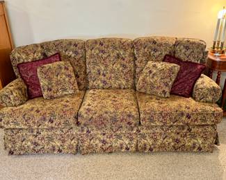 Item #14 "Lancer" 7' Plush Floral Sofa w/pillows $200 (Great Condition)