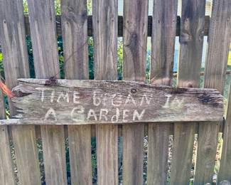 Item #37 Garden Barnwood Sign $12