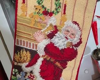 needlepoint santa stocking