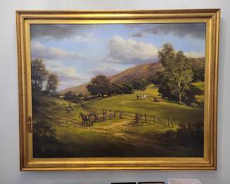 A Large Landscape Oil Painting by Dirk Foslien.