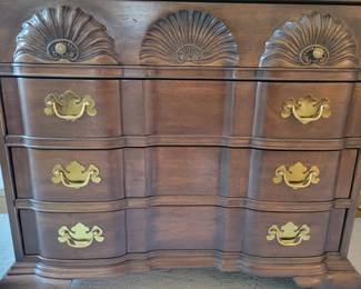 Blockfront Goddard Four Drawer Chest by Wellington Hall.
