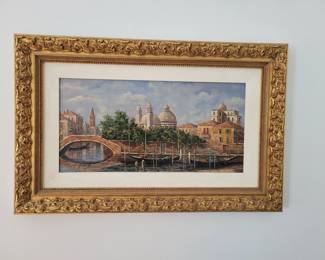 Venetian Scene Oil Painting signed G. Costa.