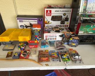assorted matchbox cars, and toys