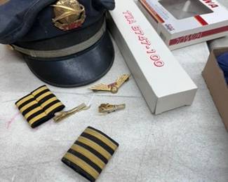 Vintage TWA Pilot Hat with Wings
